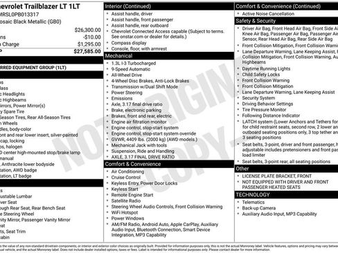 Used 2023 Chevrolet TrailBlazer LT AWD/4WD image 11