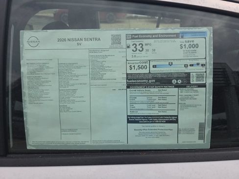 New 2026 Nissan Sentra SV w/ SV Convenience Package FWD image 11