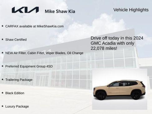 Used 2024 GMC Acadia Elevation w/ Black Edition AWD/4WD image 9