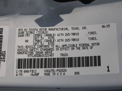 Certified 2025 Toyota Tundra SR5 w/ TRD Off-Road Package AWD/4WD image 65