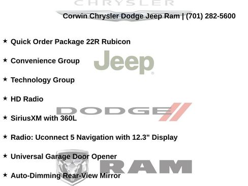 Certified 2026 Jeep Wrangler Rubicon w/ Technology Group AWD/4WD image 16