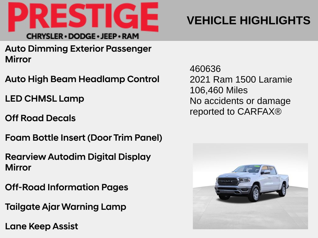 Used 2021 RAM 1500 Laramie w/ Advanced Safety Group AWD/4WD image 6