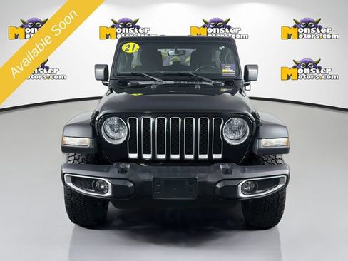 Used 2021 Jeep Wrangler Unlimited Sahara w/ Uconnect 4C Nav & Sound Group AWD/4WD image 2
