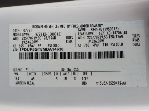 Used 2021 Ford F550 2WD Regular Cab Super Duty image 51