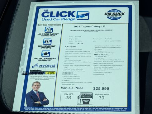 Used 2023 Toyota Camry LE image 13