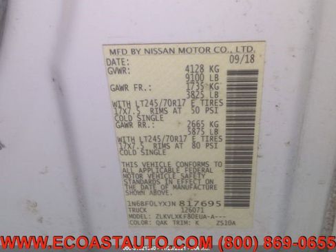 Used 2018 Nissan NV 2500 SV w/ Navigation Package image 10