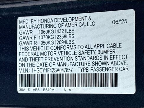 Certified 2025 Honda Accord SE image 37
