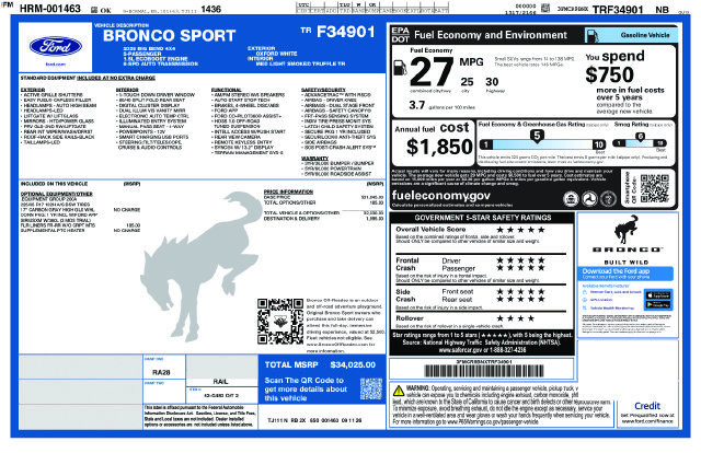 New 2026 Ford Bronco Sport Big Bend AWD/4WD image 25