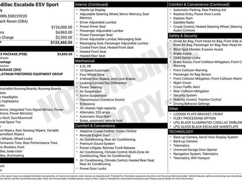 Used 2025 Cadillac Escalade ESV Sport Platinum w/ LPO, ONYX Package image 4