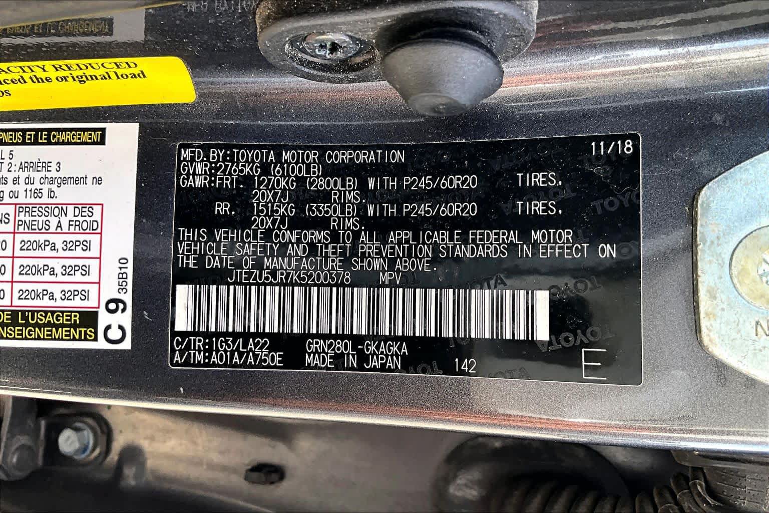 Used 2019 Toyota 4Runner Limited RWD image 54