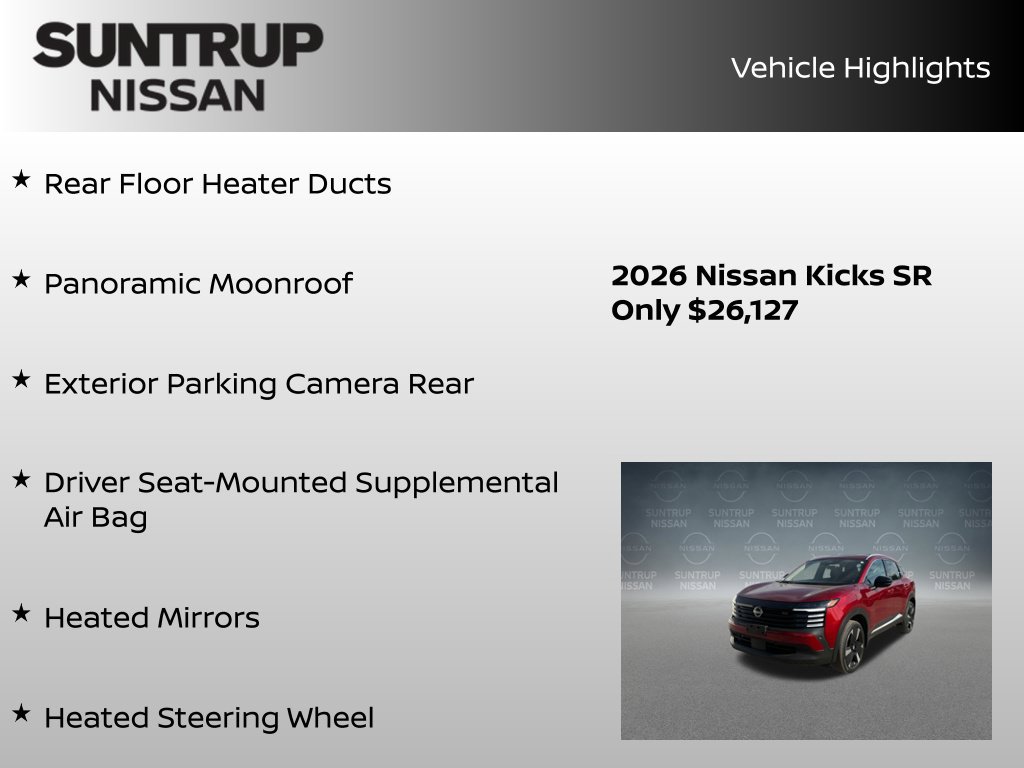 Certified 2026 Nissan Kicks SR w/ SR Premium Package AWD/4WD image 16