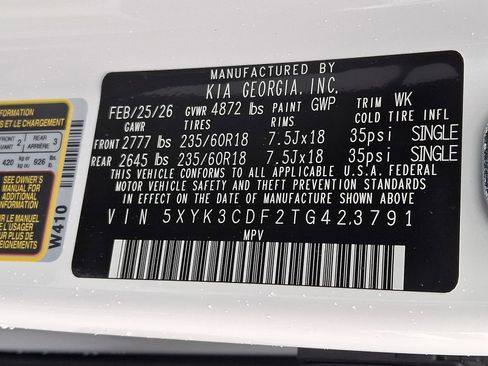 New 2026 Kia Sorento EX image 19