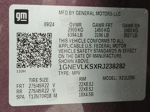 Certified 2024 Chevrolet Traverse RS AWD/4WD image 30