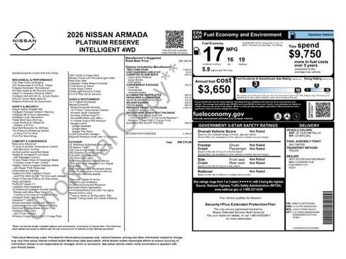 Used 2026 Nissan Armada Platinum Reserve w/ Convenience Package AWD/4WD image 8