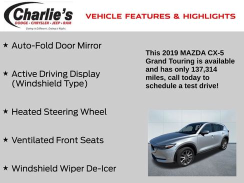 Used 2019 MAZDA CX-5 Grand Touring w/ GT Premium Package image 8