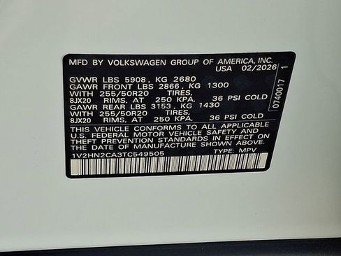 New 2026 Volkswagen Atlas SE image 10