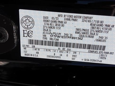 Used 2023 Ford F150 Lariat w/ Equipment Group 502A High AWD/4WD image 22