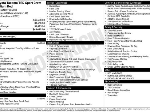 Used 2024 Toyota Tacoma TRD Sport AWD/4WD image 5