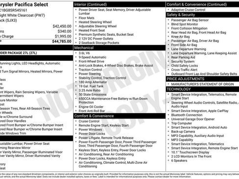 Used 2025 Chrysler Pacifica Select FWD image 2