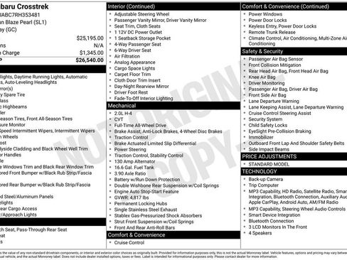 Used 2024 Subaru Crosstrek 2.0i AWD/4WD image 17