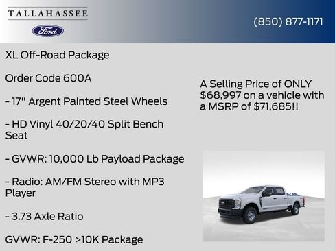 New 2026 Ford F250 XL w/ XL Off-Road Package image 13