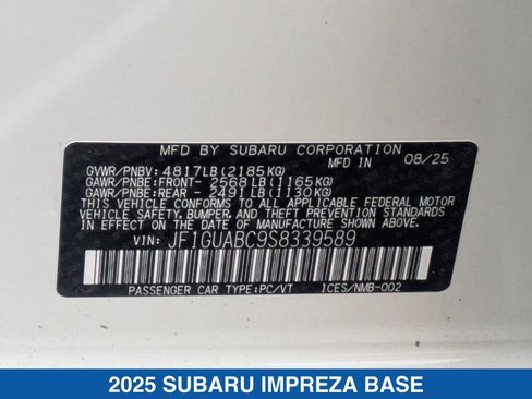 Certified 2025 Subaru Impreza 2.0i image 41