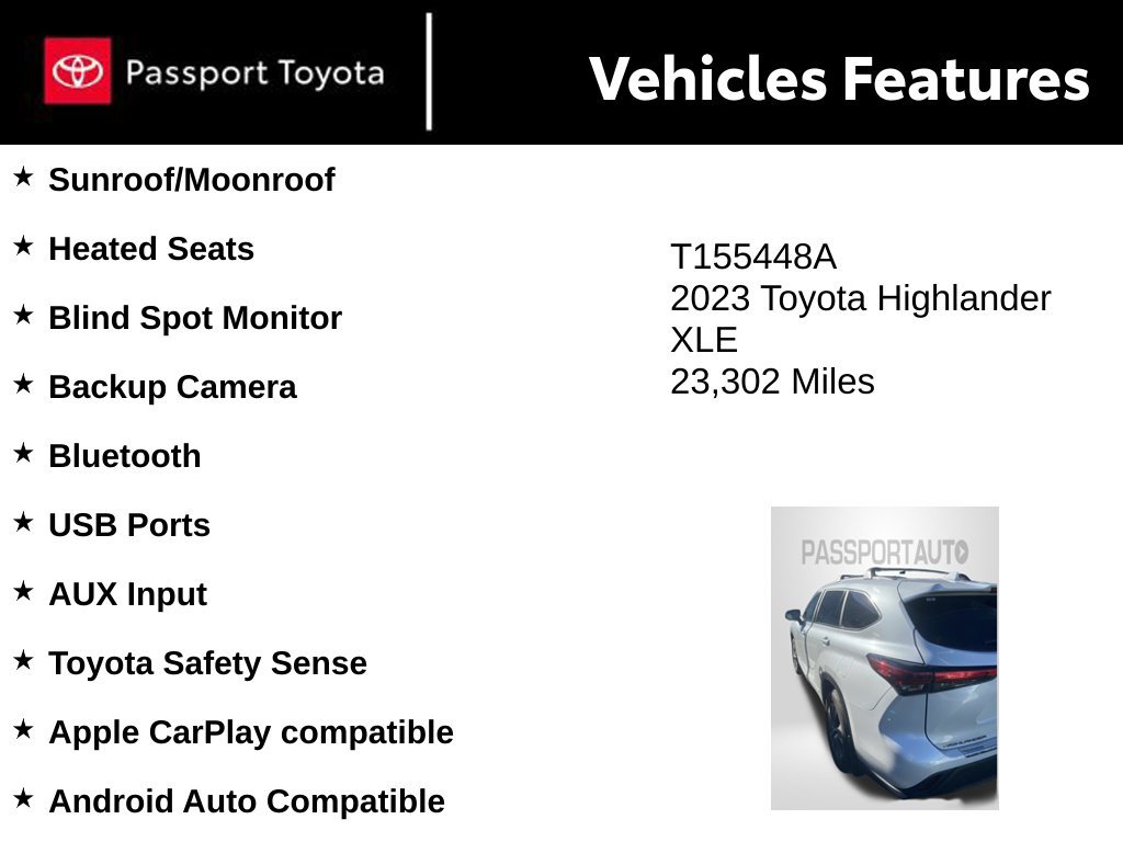 Used 2023 Toyota Highlander XLE AWD/4WD image 8