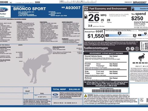 Used 2021 Ford Bronco Sport Outer Banks AWD/4WD image 23