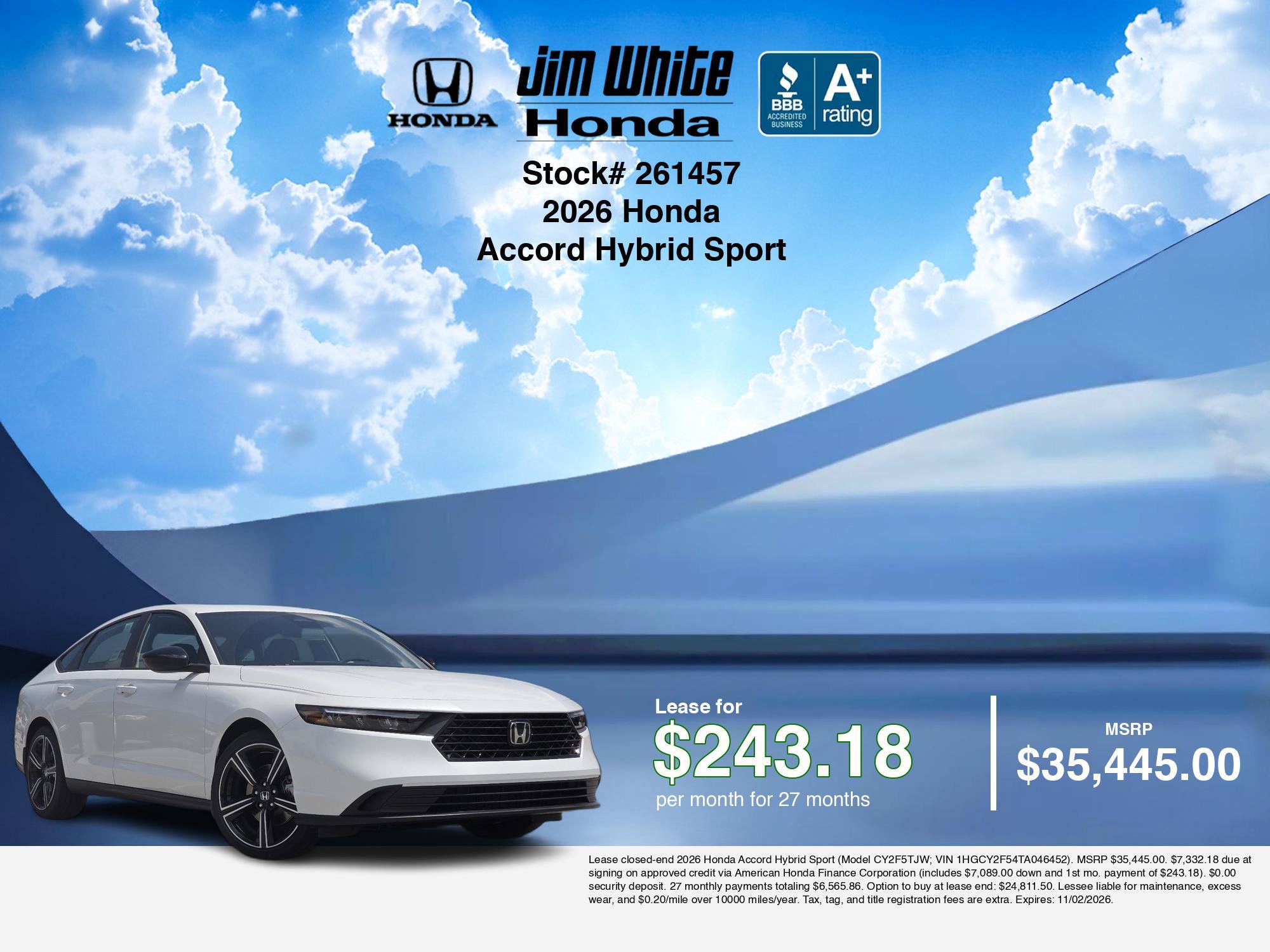 New 2026 Honda Accord Sport image 5