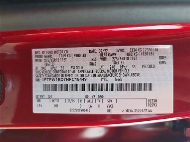 Used 2022 Ford F150 Lariat AWD/4WD image 24