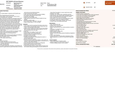 Used 2017 Buick LaCrosse Essence w/ Sun and Shade Package image 9