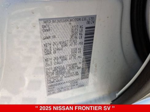 Certified 2025 Nissan Frontier SV AWD/4WD image 41