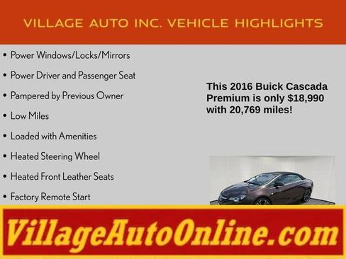 Used 2016 Buick Cascada Premium FWD image 16