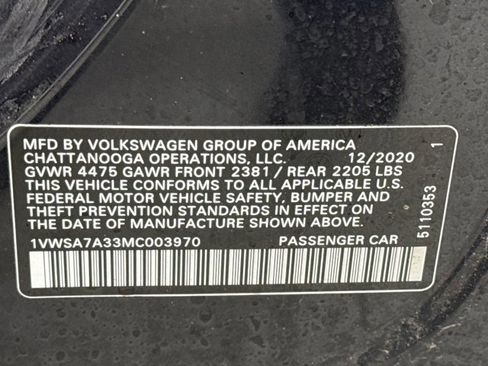 Used 2021 Volkswagen Passat 2.0T SE image 11
