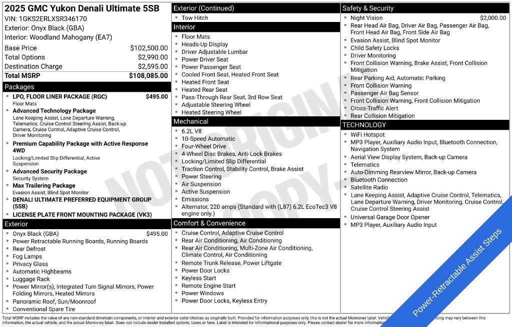 Used 2025 GMC Yukon Denali Ultimate w/ LPO, Floor Liner Package AWD/4WD image 41