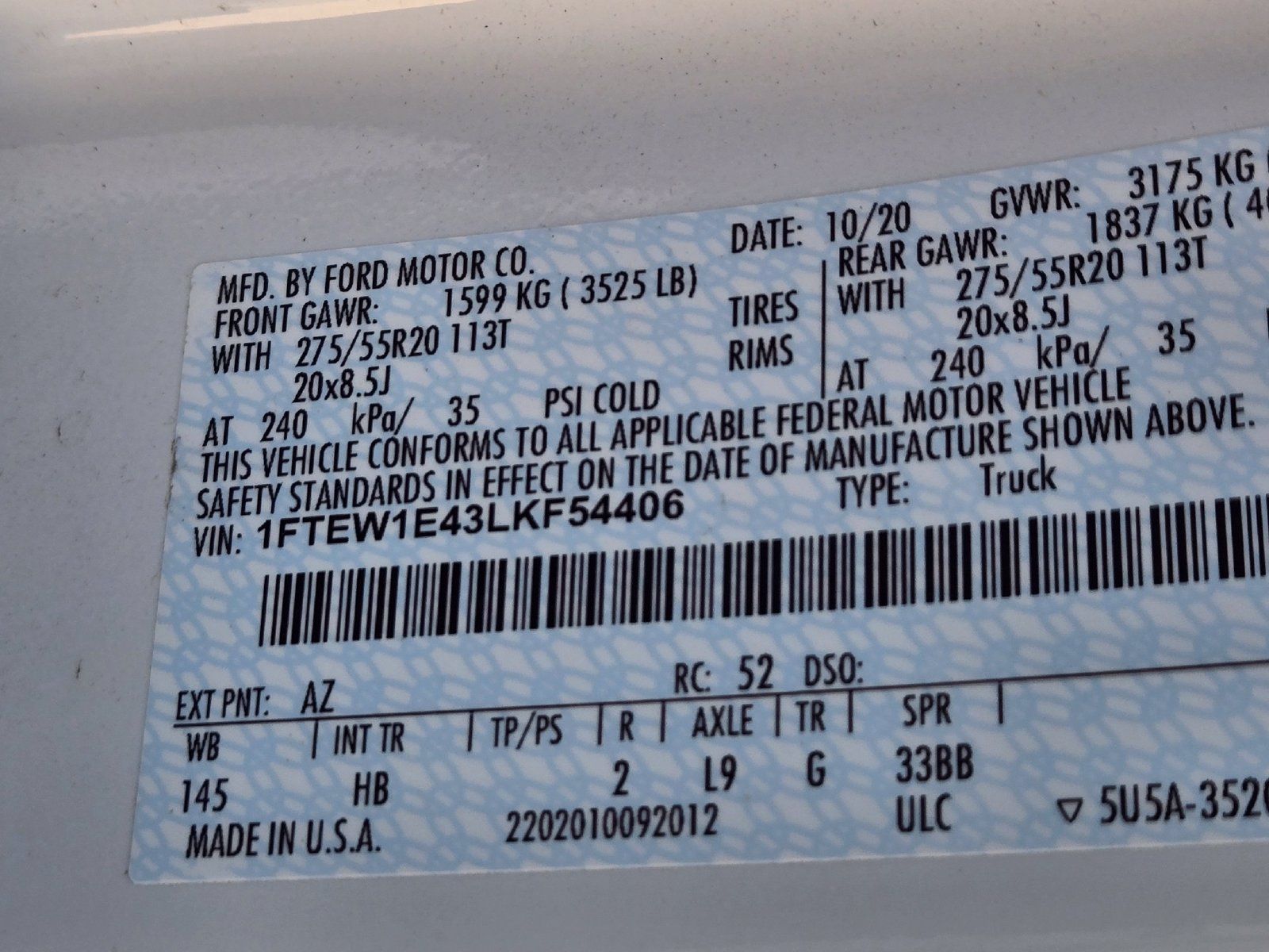 Used 2020 Ford F150 Lariat AWD/4WD image 14