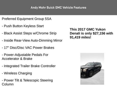 Used 2017 GMC Yukon Denali w/ Open Road Package AWD/4WD image 8