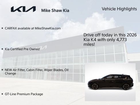 Certified 2026 Kia K4 GT-Line w/ GT-Line Premium Package FWD image 9