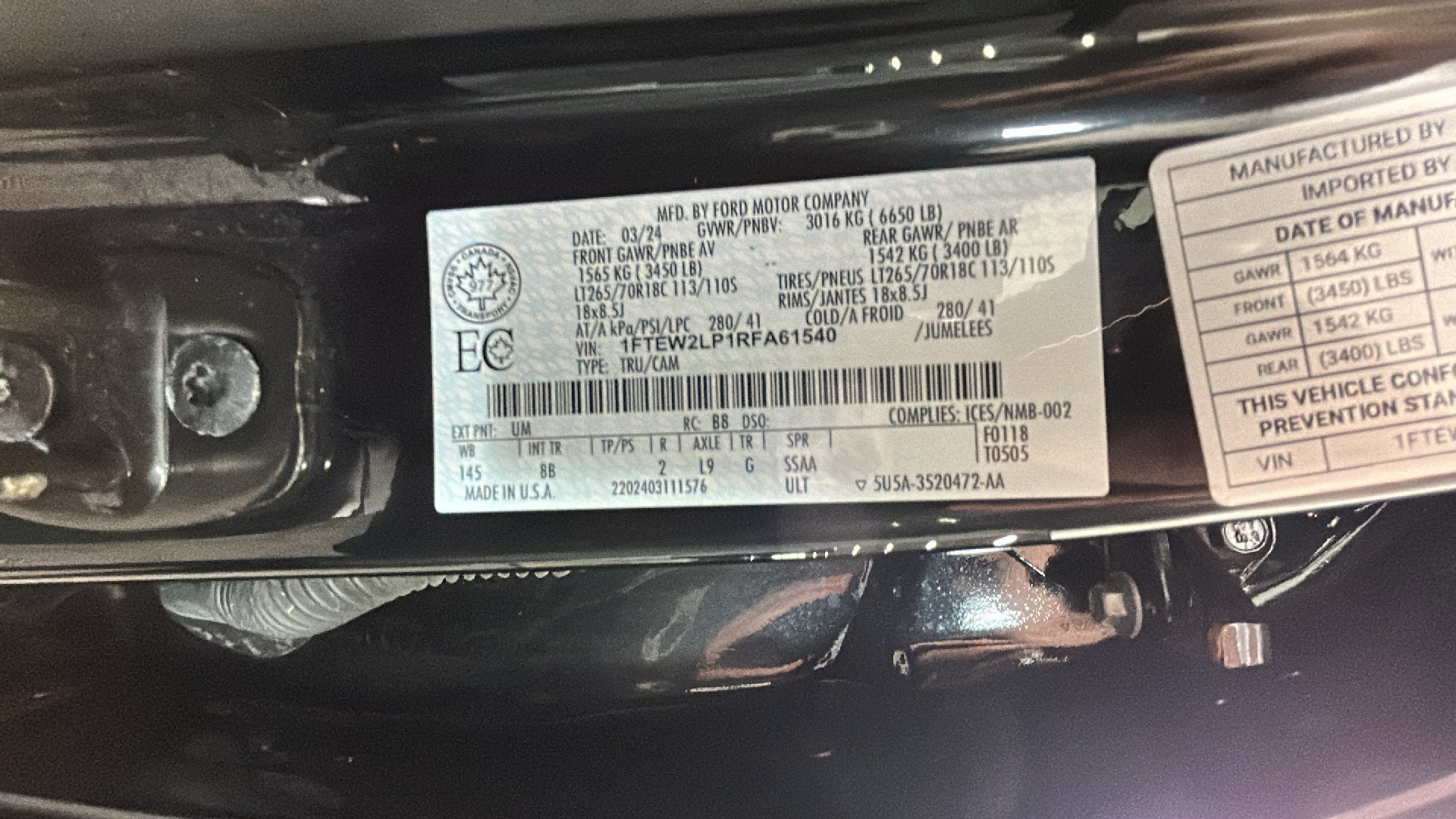 Used 2024 Ford F150 STX w/ Equipment Group 201A FX4 AWD/4WD image 11