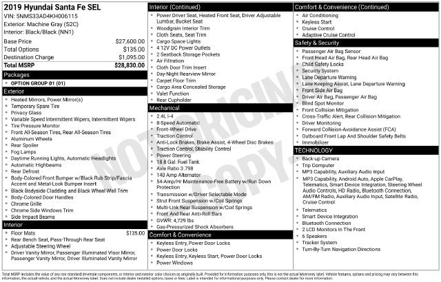 Used 2019 Hyundai Santa Fe SEL FWD image 4
