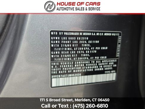 Used 2018 Volkswagen Tiguan SE AWD/4WD image 52