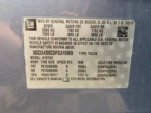 Used 2015 Chevrolet Silverado 1500 LTZ w/ LTZ Plus Package AWD/4WD image 40
