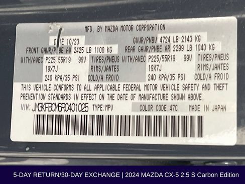 Used 2024 MAZDA CX-5 Carbon Edition AWD/4WD image 38