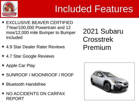 Used 2021 Subaru Crosstrek 2.0i Premium w/ Moonroof Package AWD/4WD image 4