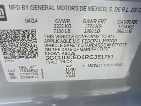 Certified 2024 Chevrolet Silverado 1500 Custom Trail Boss w/ Dark Appearance Package image 34