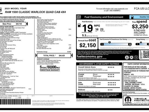 Certified 2021 RAM 1500 Classic Warlock w/ Electronics Group AWD/4WD image 4