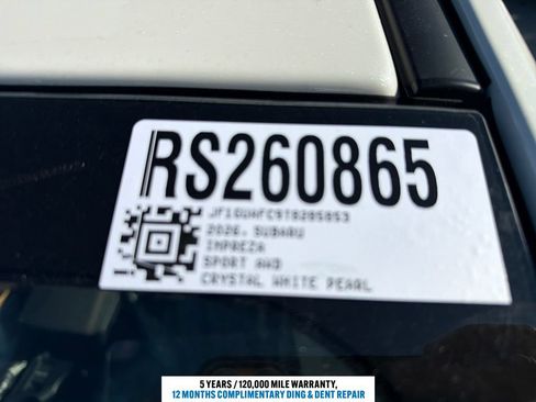 New 2026 Subaru Impreza 2.0i Sport AWD/4WD image 12