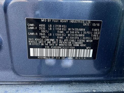 Used 2016 Subaru Outback 2.5i Limited AWD/4WD image 17