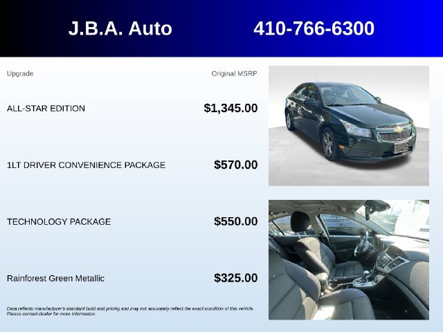 Used 2014 Chevrolet Cruze LT w/ All-Star Edition FWD image 5