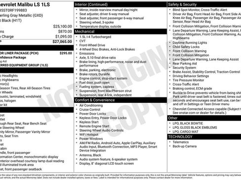 Used 2024 Chevrolet Malibu LS w/ LPO, Floor Liner Package image 29